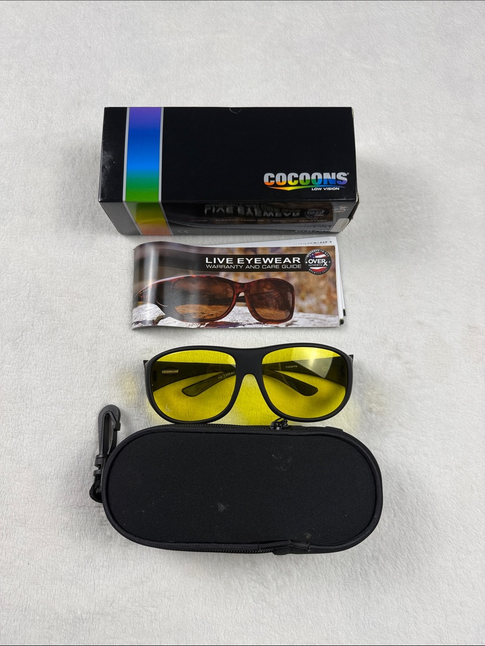 Cocoons Pilot Yellow Lens Sunglasses with Case Size Large